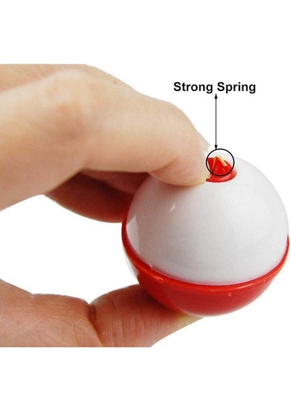 30 Adet Balıkçılık Bobbers 1 Inç, Basma Düğmesi Snap-On Balıkçılık Şamandıralar Bobber Kırmızı ve Beyaz, Balıkçılık Şamandıra ve Bobbers (Yurt Dışından)