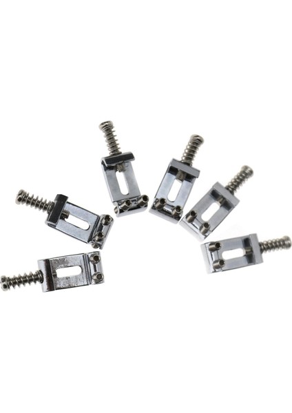 Çamurluk Elektro Gitar Için 6 Yedek Krom Tremolo Köprü Eyer Seti (Yurt Dışından)