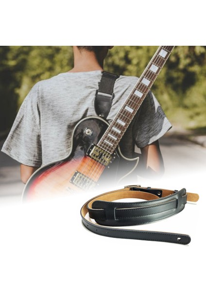 Dayanıklı Deri ve Metal Toka Elektro Gitar Askısı Kemer Omuz Pedi Ayarlanabilir Vintage Gitar Askıları-Kahverengi Renk (Yurt Dışından) fiyatları