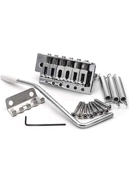 52.5mm Gitar Stratocaster Tremolo Köprü Seti Fender Strat Squier Elektro Gitar Değiştirme, Gümüş (Yurt Dışından)