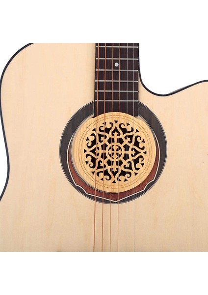 Gitar Ahşap Soundhole Ses Deliği Kapak Bloğu Geribildirim Tamponu Ladin Ahşap Eq Akustik Halk Gitarları Için, Stil 1 (Yurt Dışından) fırsatları