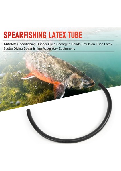 14X3 mm Spearfishing Kauçuk Sling Zıpkın Bantları Emülsiyon Tüpü Lateks Tüplü Dalış Spearfishing Aksesuar Ekipmanları, 50 cm (Yurt Dışından)