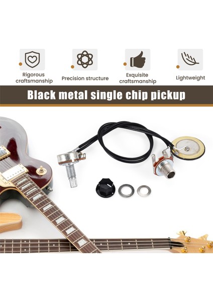 27MM Gitar Pickup Piezo Dönüştürücü Kablolu Amplifikatör ile 6.35MM Çıkış Jakı Akustik Gitar Ukulele Puro Kutusu Gitar (Yurt Dışından)