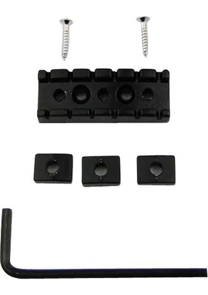 42MM Gitar Metal Dize Kilit Kilitleme Somunu Elektro Gitar Tremolo Çift Kilit Sistemi Için, Siyah (Yurt Dışından)