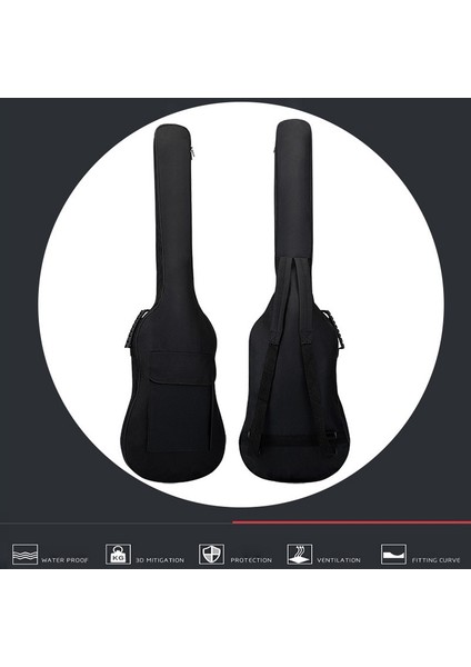 Elektrik Bas Gitar Çantası Gig Bag Sırt Çantası Yastıklı Yumuşak Kılıf 5mm Dolgu Hafif Su Geçirmez Sırt Çantası (Yurt Dışından) modelleri