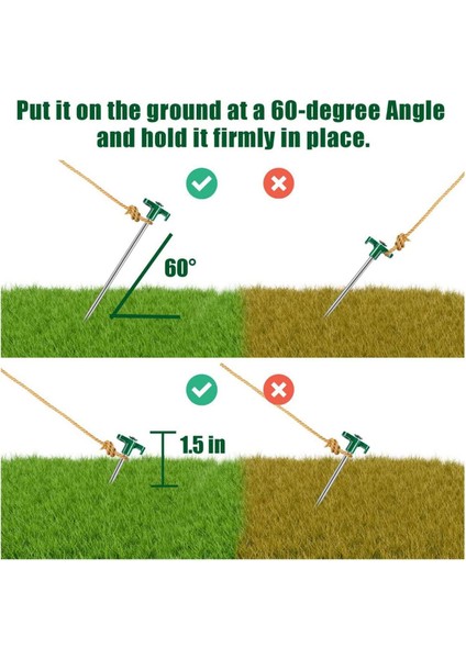 10 Adet Çadır Kazıkları Mandal, Açık Hava Kamp Rüzgar Geçirmez Zemin Kazıkları, Her Türlü Zemin Için (Yurt Dışından)