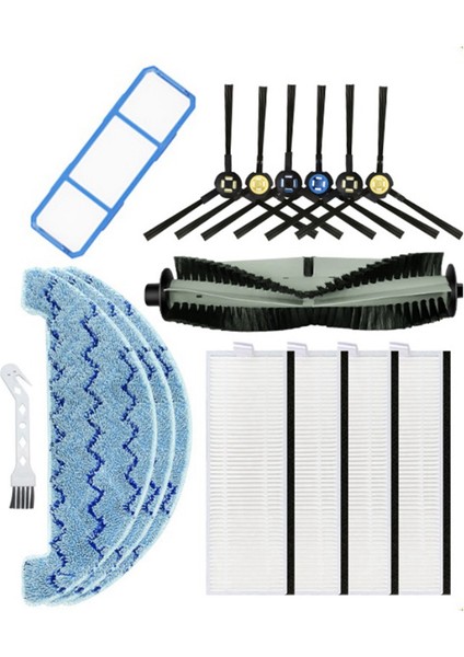 16 Adet Yedek Parçalar Ilife A7 A9S X785 X750 X800 Robotlu Süpürge Paspas Bezi Hepa Filtre Ana Yan Fırça (Yurt Dışından) fırsatları