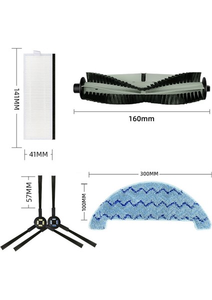 16 Adet Yedek Parçalar Ilife A7 A9S X785 X750 X800 Robotlu Süpürge Paspas Bezi Hepa Filtre Ana Yan Fırça (Yurt Dışından) indirimleri
