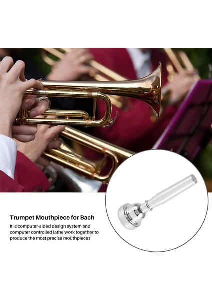 Bach 7C Boyut Gümüş Kaplama için Trompet Ağızlığı (Yurt Dışından) fırsatları