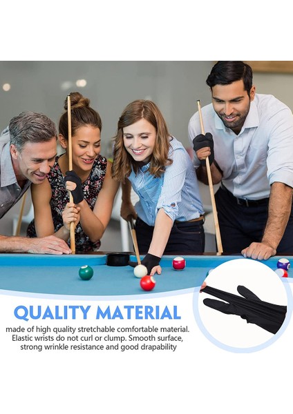Nefes Alabilen Havuz Eldivenleri Bilardo Eldivenleri Havuz Sol Sağ El Eldivenleri Evrensel 3 Parmak Işaret Eldivenleri Işaret Spor Eldivenleri, 30 (Yurt Dışından)