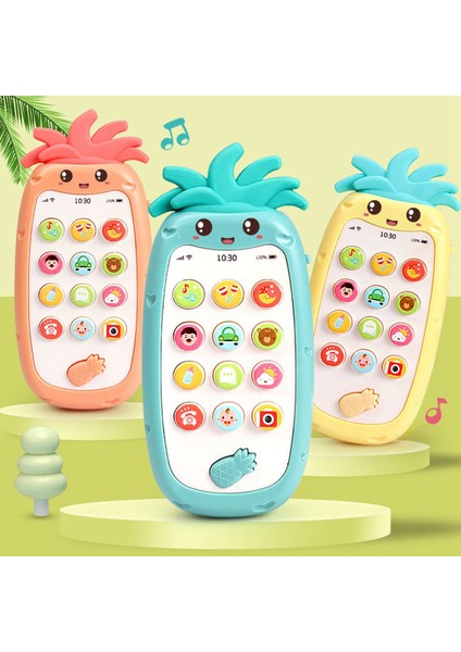 Simüle Cep Telefonu Iki Dilli Müzikal LED Ananas Şekli Çocuklar Eğitici Oyuncaklar Çocuklar Için Hediye Kırmızı (Yurt Dışından)