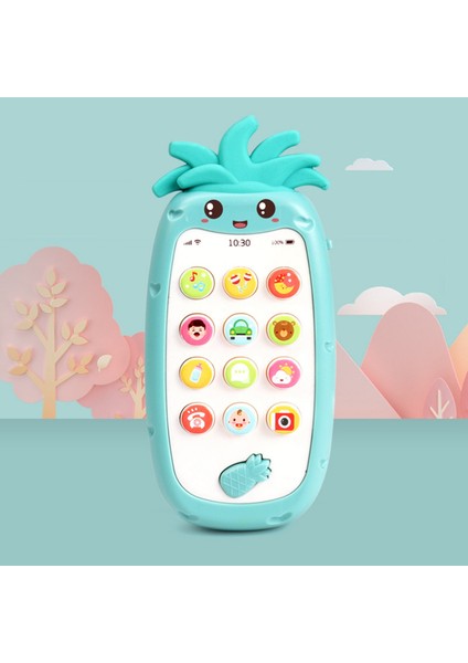 Simüle Cep Telefonu Iki Dilli Müzikal LED Ananas Şekli Çocuklar Eğitici Oyuncaklar Çocuklar Için Hediye Kırmızı (Yurt Dışından)
