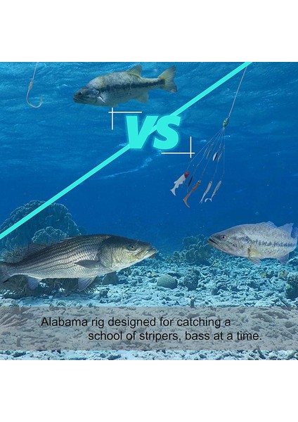 Bas Stripers Balıkçılık Için Alabama Şemsiye Kuleleri, Tatlı Su Balıkçılığı Swimbait Lures Rig Kiti, Mavi (Yurt Dışından)