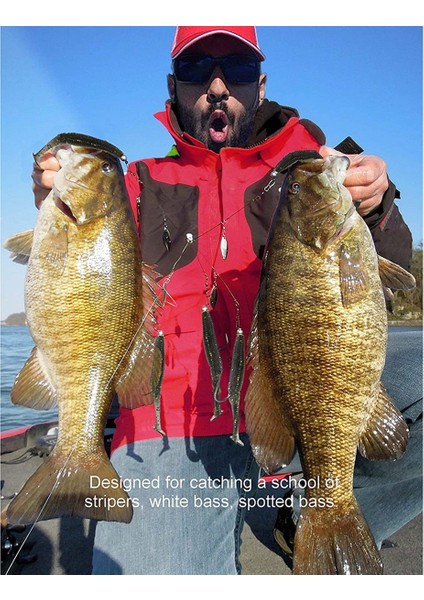 Bas Stripers Balıkçılık Için Alabama Şemsiye Kuleleri, Tatlı Su Balıkçılığı Swimbait Lures Rig Kiti, Mavi (Yurt Dışından)