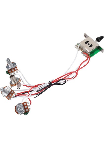 Strat Gitar Için Kablolu 1 Cilt 2 Ton Kontrolü 5 Yollu Anahtar 3-500K Pot (Yurt Dışından)