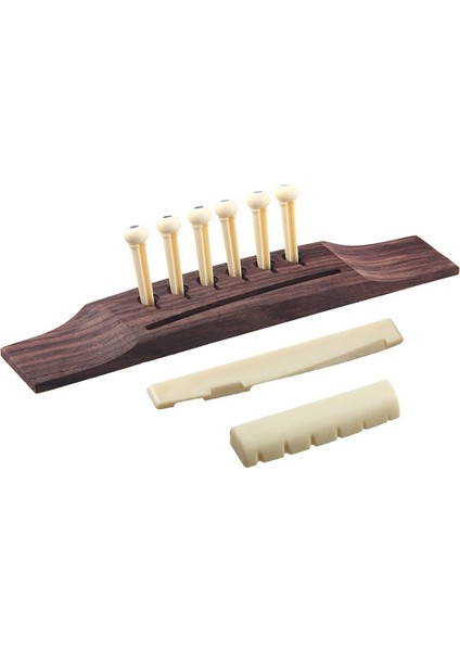 Akustik Gitar Için 6 Parça Köprü Pimleri/eyer/somun Abalone Noktaları - Kırmızı + Kırmızımsı Kahverengi (Yurt Dışından)