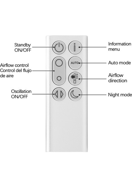 Dyson Pure Cool TP04 TP06 TP09 DP04 Arındırıcı Fan Uzaktan Kumandası Için Yedek Uzaktan Kumanda (Gümüş) (Yurt Dışından)