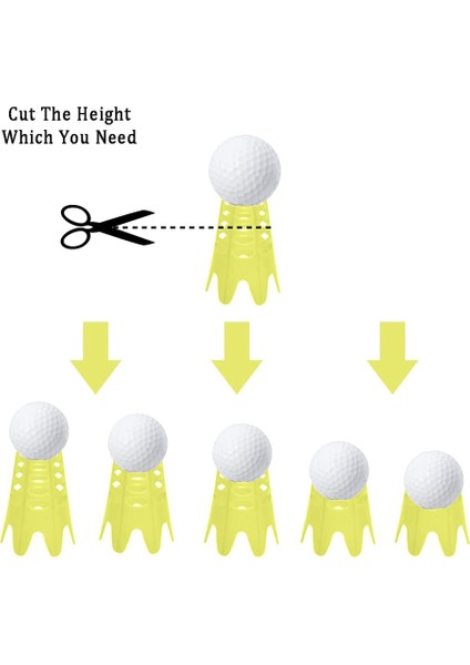 10 Adet Golf Mat Tees, Golf Simülatörü Tees, Sürüş Alanı Için Pratik Golf Tees, Golf Eğitimi Için Ev Golf Tees, Sarı S (Yurt Dışından)