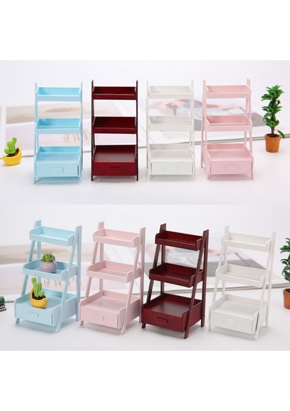 1/12 Evcilik Minyatür Mini Ahşap Raf Çiçek Standı Simülasyon Dollhouse Mobilya Aksesuarları Çocuklar Hediye Pembe (Yurt Dışından)