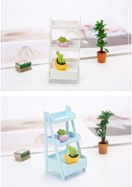 1/12 Evcilik Minyatür Mini Ahşap Raf Çiçek Standı Simülasyon Dollhouse Mobilya Aksesuarları Çocuklar Hediye Pembe (Yurt Dışından)