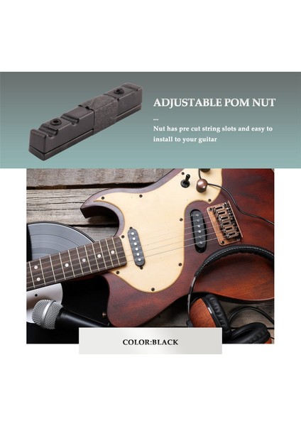 Ayarlanabilir Pom Somun 5 Telli Bas Gitar Yedek Parçaları Için Oluklu Siyah (Yurt Dışından) fiyatları