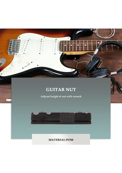 Ayarlanabilir Pom Somun 5 Telli Bas Gitar Yedek Parçaları Için Oluklu Siyah (Yurt Dışından) modelleri