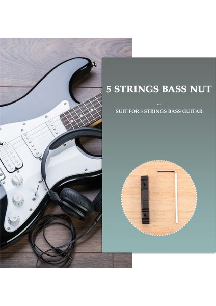 Ayarlanabilir Pom Somun 5 Telli Bas Gitar Yedek Parçaları Için Oluklu Siyah (Yurt Dışından) fırsatları