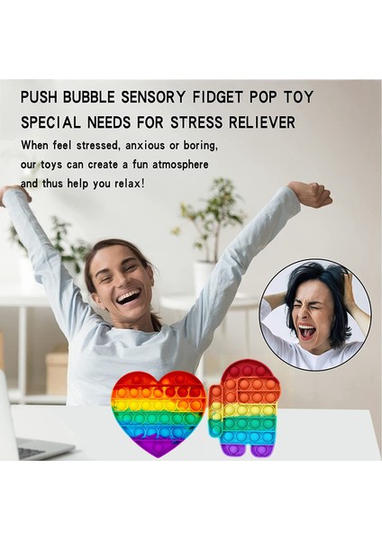 Stres Kabarcık Oyuncak Fidget Itme Oyuncak Duyusal Stres Balonu Oyuncak Fidget Çocuk Yetişkin Için Sıkma Anksiyete Giderici Oyuncak I (Yurt Dışından)