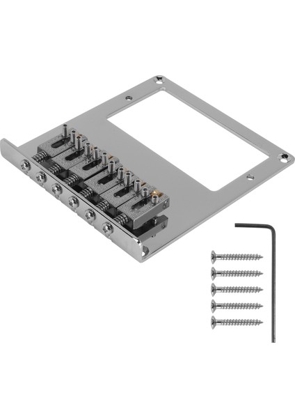 Tele Telecaster Gitar Için 6 Makaralı Eyer 6 Telli Humbucker Gitar Köprüsü (Krom) (Yurt Dışından) fiyatları
