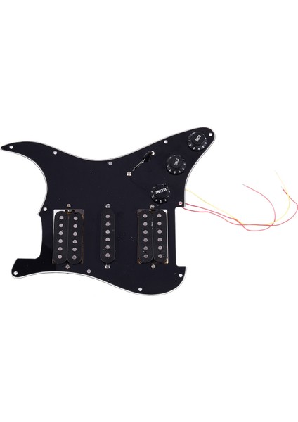 Yüklü Ön Kablolu Elektro Gitar Pickguard 11 Delik Hsh Manyetikler Ön Kablolu Tek Bobinli Humbucker Mıknatıslı Manyetikler (Yurt Dışından)