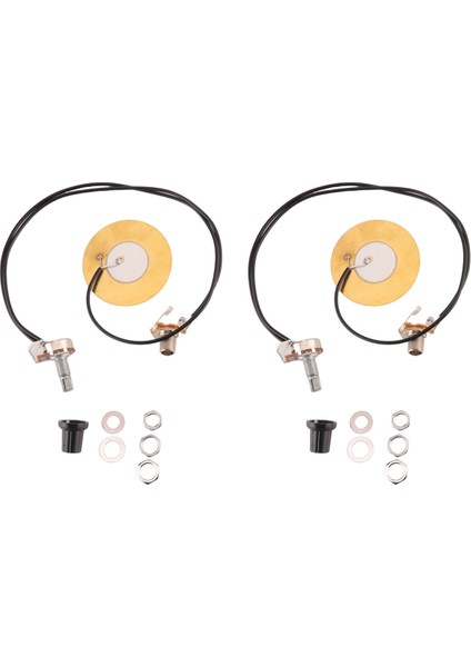 Adet 50 mm Gitar Pikap Piezo Dönüştürücü Kablolu Amplifikatör ile 6.35 mm Çıkış Jakı Akustik Gitar Ukulele Puro Kutusu Gitar (Yurt Dışından)