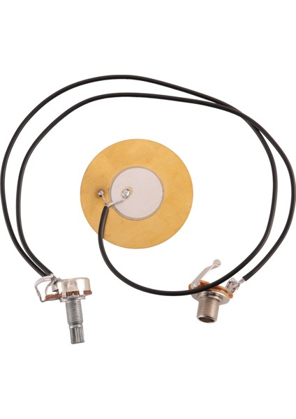 Adet 50 mm Gitar Pikap Piezo Dönüştürücü Kablolu Amplifikatör ile 6.35 mm Çıkış Jakı Akustik Gitar Ukulele Puro Kutusu Gitar (Yurt Dışından)