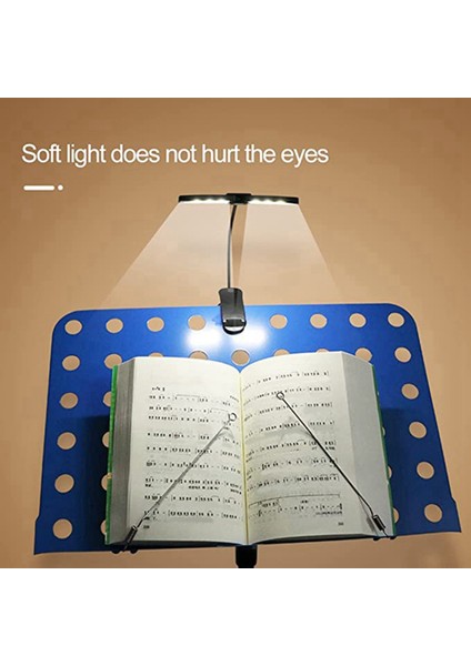 Çift Başlı Şarj Edilebilir, Taşınabilir Müzik Standı Işığı, Klipsli Müzik Standı Işığı, Hafif Göz Bakım Kitabı Işığı (Yurt Dışından) modelleri
