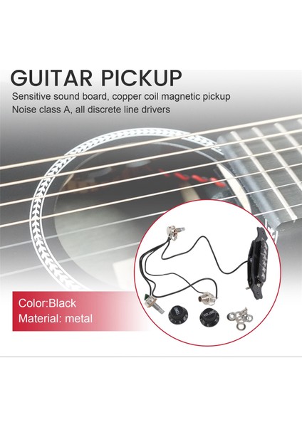 Siyah Gitar Için Manyetik Akustik Pikap (Yurt Dışından) fırsatları