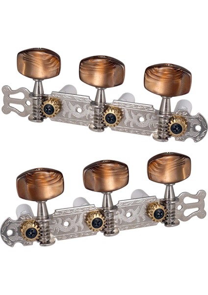2 Adet 1:18 Klasik Gümüş Gitar Tuner Tuning Makinesi Kafaları Tuşları Mandal Gitar Parçaları Için (Yurt Dışından)