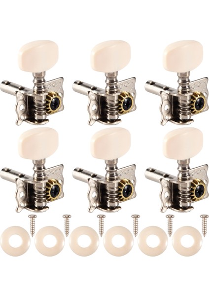 6 Adet Akustik Gitar Teli Tuning Peg Tuner Makine Kafası (Yurt Dışından)