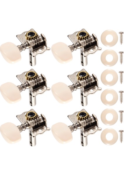 6 Adet Akustik Gitar Teli Tuning Peg Tuner Makine Kafası (Yurt Dışından)