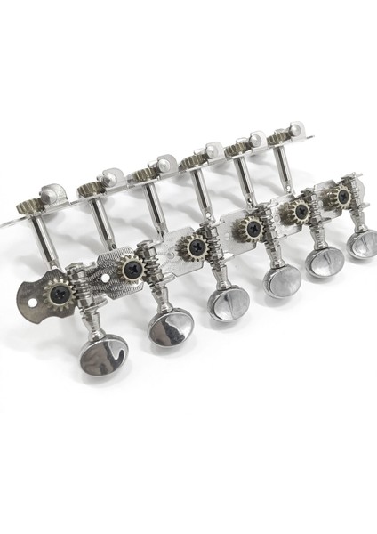 6l 6r Tuning Mandal Tuner Makine Kafaları Dize Tuning Pegs 12 Dize Akustik Gitar Aksesuar Parçası Gümüş (Yurt Dışından)