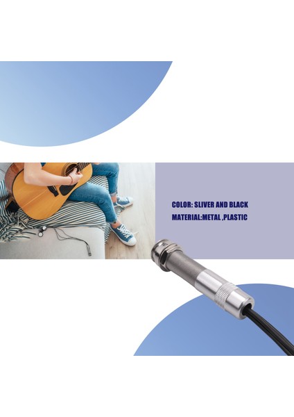 Akustik Gitar Ukulele Mandolin Için Evrensel Pikap Piezo 3 Dönüştürücü 6.35MM (Yurt Dışından) fırsatları