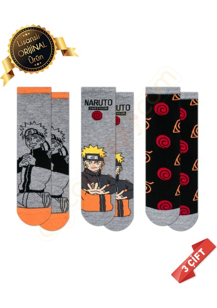 Orijinal Lisanslı Naruto Desenli Soket ÇORAP-DL15610665-NRT-31-34 fiyatları