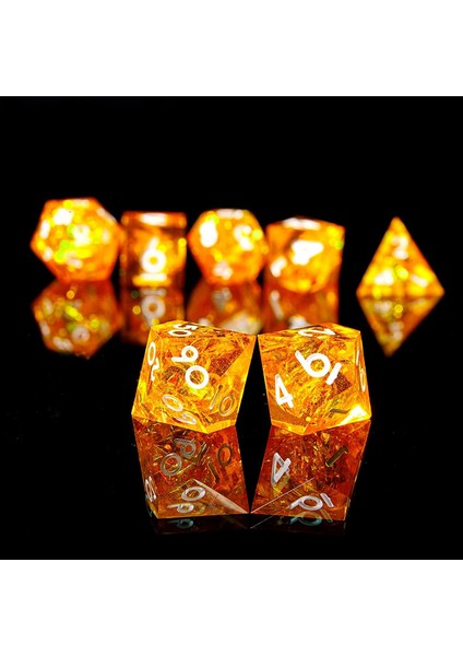 Çokyüzlü Zar Seti 7 Parça Keskin El Yapımı Zar Seti Rpg Mtg Masa Oyunları Için Keskin Kenarlı D&d Pathfinder, Parlak Turuncu (Yurt Dışından) modelleri