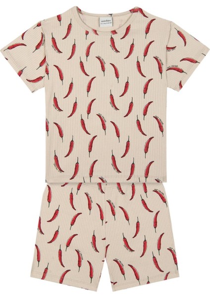 "just Chilling" Şortlu Pijama Takımı