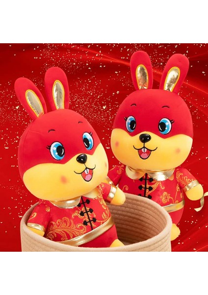 2023 Çin Yeni Yılı Maskot Tavşan Peluş Bebek Doldurulmuş Hayvanlar Tavşan Oyuncaklar Tang Takım Elbise Tavşan Çin Tarzı 12 Inç (Yurt Dışından) fırsatları