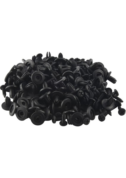 Sodıal(R) 100 Adet Araba Çamurluk Itmeli Tip Plastik Perçin Bağlantı Elemanı Siyah 15 x 13 x 6mm (Yurt Dışından)