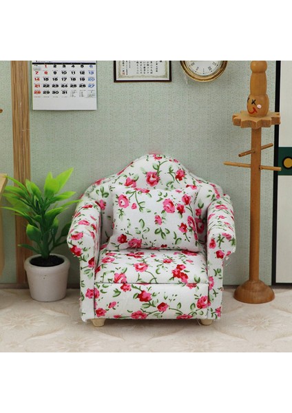 1/12 Ölçekli Bebek Evi Minyatür Tek Kanepe Yastık ile Simülasyon Mobilya Oyuncaklar Dollhouse Dekorasyon Aksesuarları Için (Yurt Dışından)