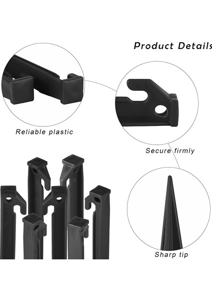 24 Parça Plastik Şişme Kazık 8.8 Inç Yard Kazıklar Ankraj Kazıkları Bahçe Dekorasyonu (Yurt Dışından)