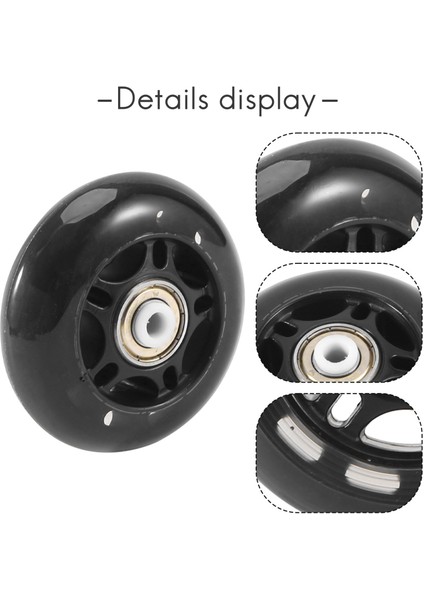 Paket Sıralı Paten Tekerlekleri Yeni Başlayanlar Için Makaralı Bıçaklar Rulmanlı Yedek Tekerlek Tekerlekler 70MM (Yurt Dışından)