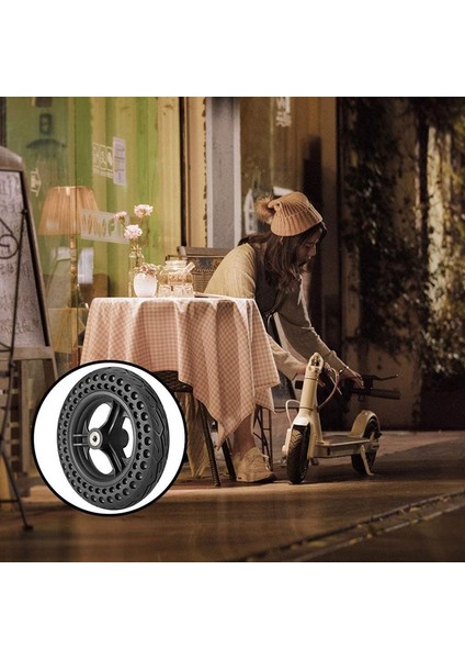 Scooter Katı Lastik Kaymaz Dayanıklı Lastik Petek Lastik Lastik Arka Tekerlek Hub Elektrikli Scooter Için Xiaomi M365 (Yurt Dışından) indirimleri