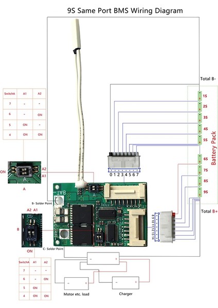 Li-Ion Pil Bms 12V-52V 30A Aynı Bağlantı Noktası 18650 Pil Paketi Denge Koruma Kurulu Rv Büyük Kamyonlar Için MKBMS,8S-14S (Yurt Dışından)