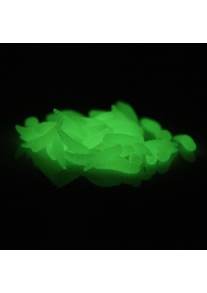 50 Adet 1.6 cm Yem Balıkçılık Kurtçuk Grub Yumuşak Yemler Solucanlar Noctilucent Aydınlık Gece Glow (Yurt Dışından)